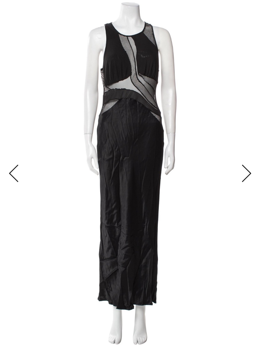 Third Form Lace Mesh Net Dress Black Sleeveless